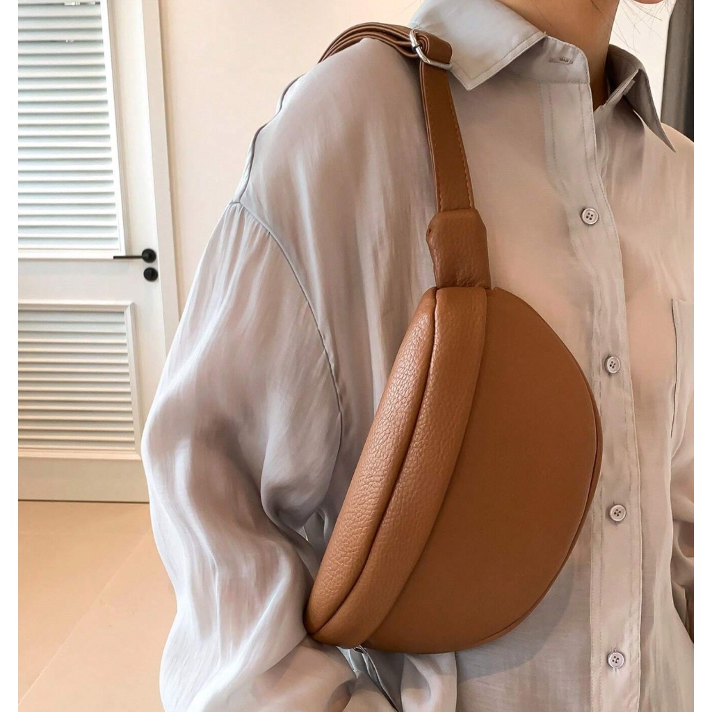 Vegan Leather Minimalist Bum Fanny Pack Crossbody Bag